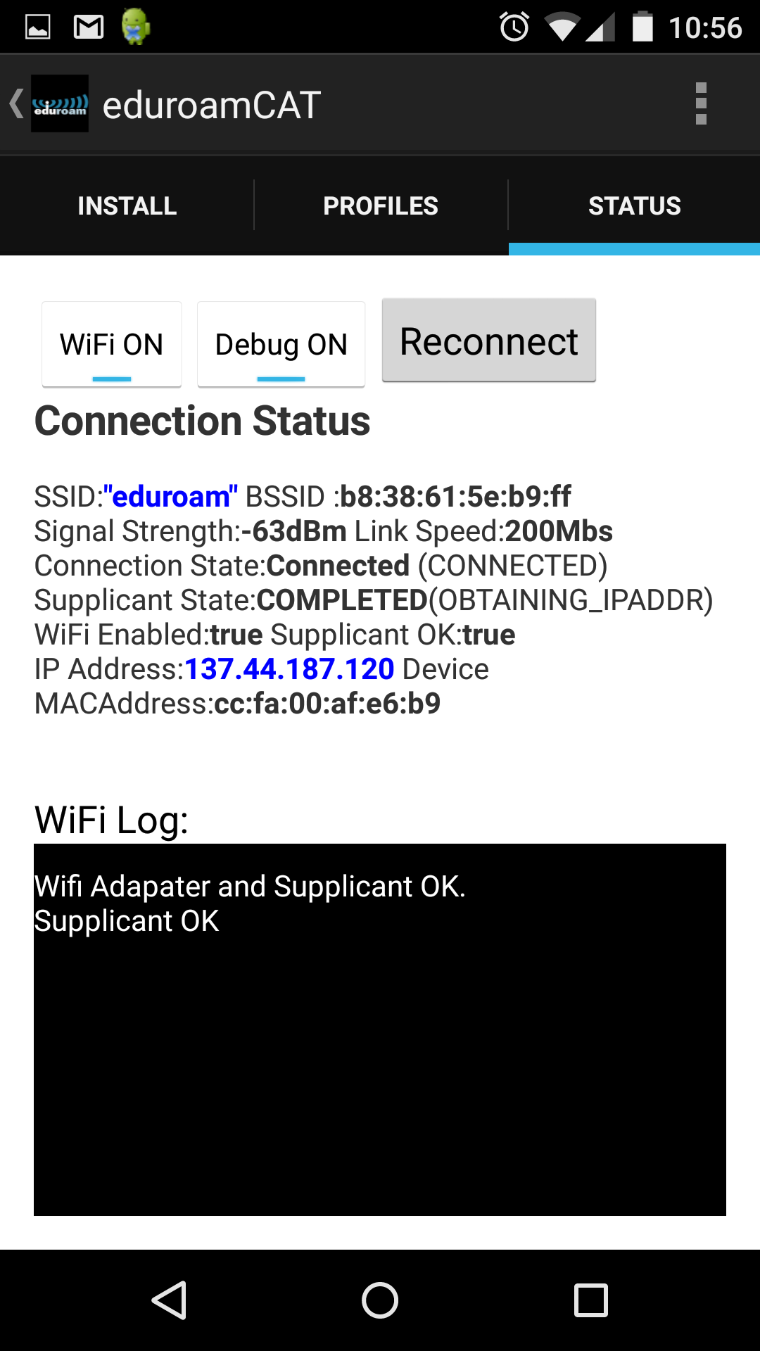 Отладка по wifi huawei